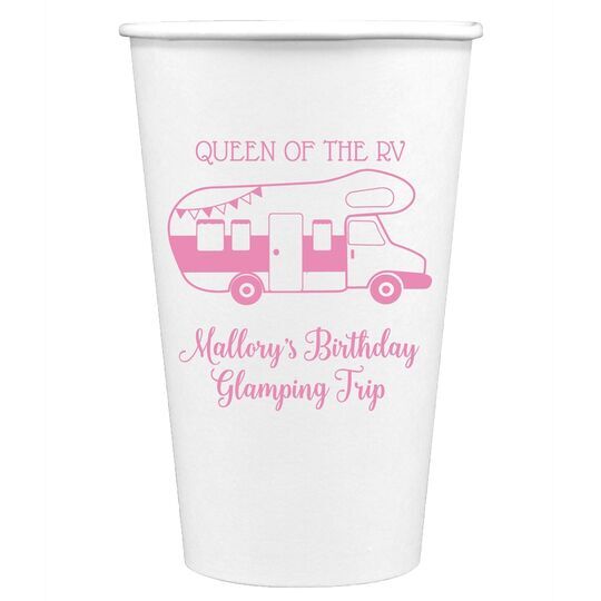 Queen of the RV Paper Coffee Cups